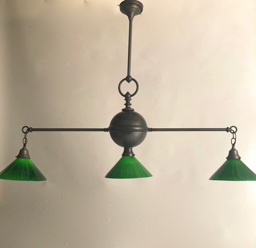 3-Light Arts and Crafts Kitchen Island/Billiard-Pool Table Chandelier